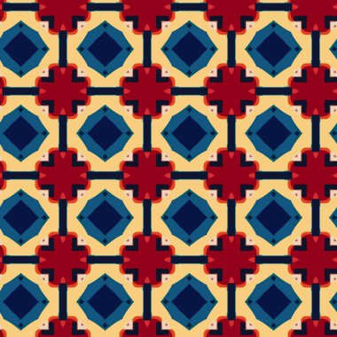 Soyut geometrik şekilli kusursuz desen. 