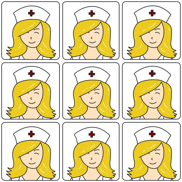 set of female nurse