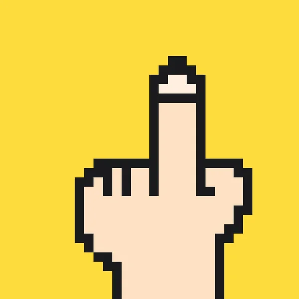 Pixel Arte Desenho Animado Mão — Fotografia de Stock