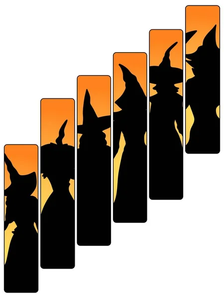 Set Witch Shape Background —  Fotos de Stock