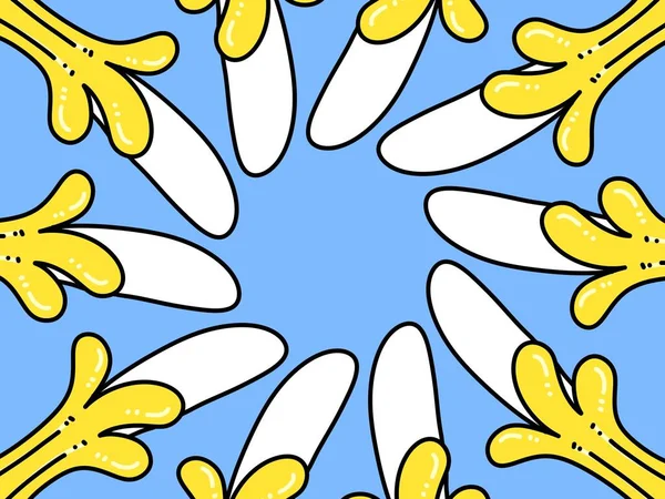 Kunst Farbe Der Bananenfrucht Cartoon — Stockfoto