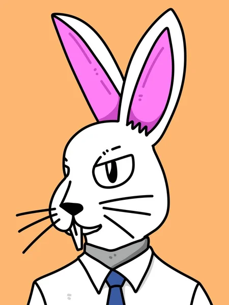 Cute Tabbit Cartoon Orange Background — 스톡 사진