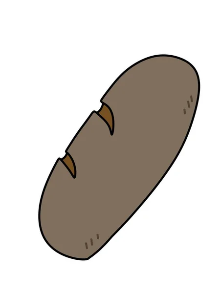 Ekmek Karikatürü Beyaz Arkaplanda — Stok fotoğraf
