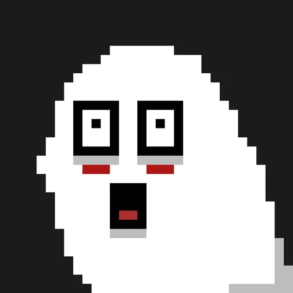 Pixel Art Ghost Cartoon —  Fotos de Stock