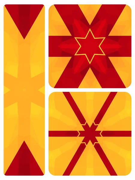 Set Abstract Geometric Pattern Different Countries — 스톡 사진