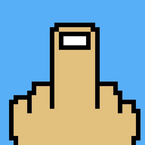 Pixel Arte Desenho Animado Mão — Fotografia de Stock