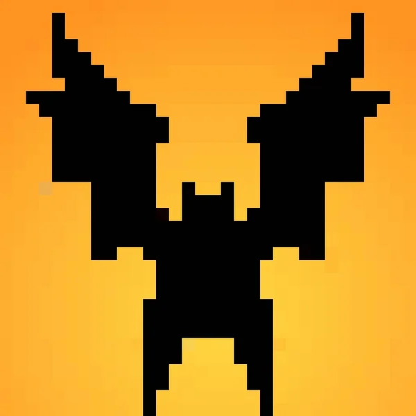 Pixel Art Evil Bat — Foto Stock