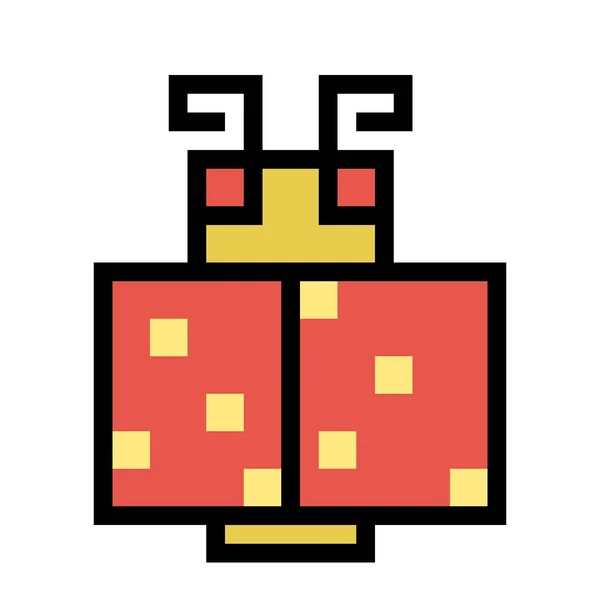 Pixel Art Ladybug Cartoon — Fotografie, imagine de stoc