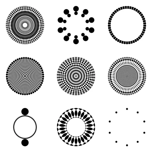 一组抽象的圆形圆圈 — 图库照片