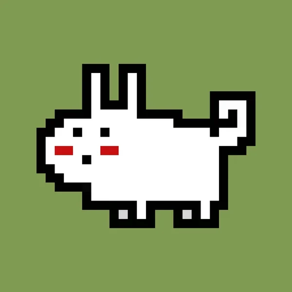 Pixel Art Cute Dog Cartoon — Foto de Stock