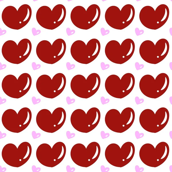 Seamless Pattern Hearts Shape — Zdjęcie stockowe