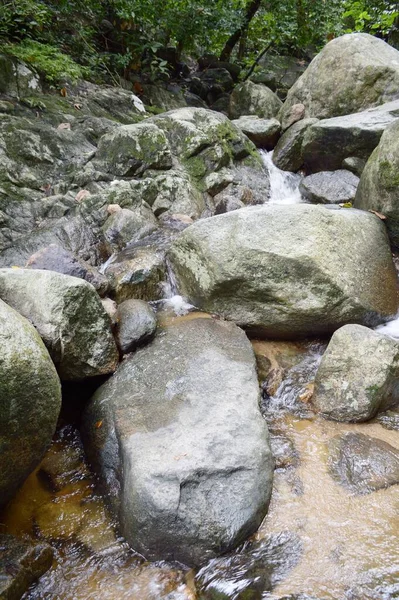 Chonburi Tayland 'daki ormanda güzel bir şelale.