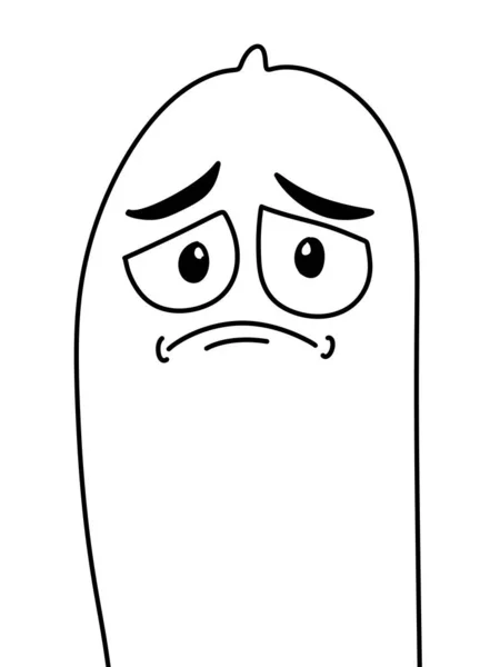 Black White Condom Cartoon Coloring — Stock Photo, Image
