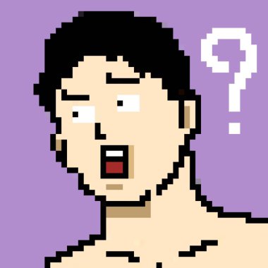 piksel erkek karikatür sanatı