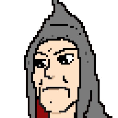 Cadı çizgi filminin piksel sanatı