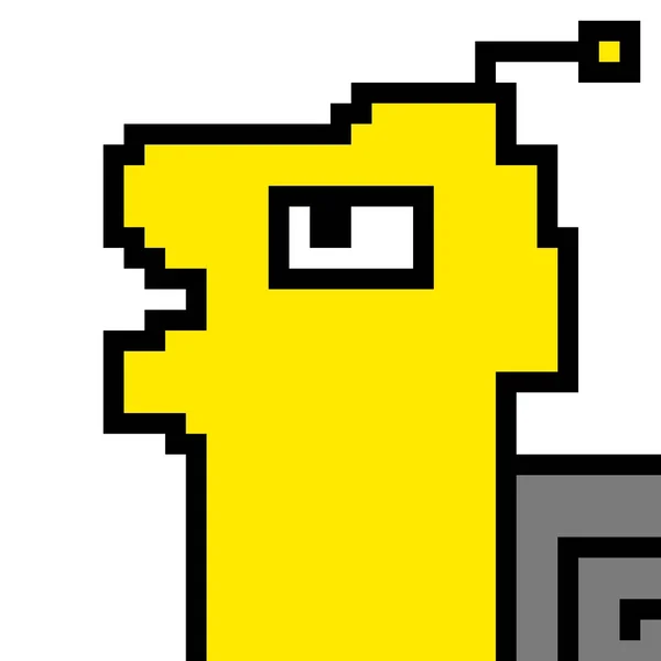 Pixel Arte Dos Desenhos Animados Monstro — Fotografia de Stock