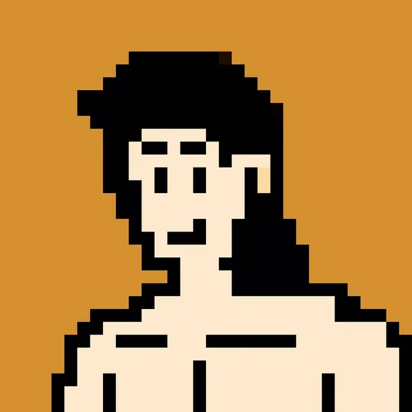 Pixel Art Cute Man Cartoon — Photo