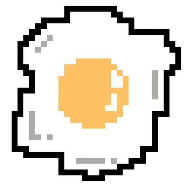 Pixel Τέχνη Ενός Καρτούν Αυγό — Φωτογραφία Αρχείου