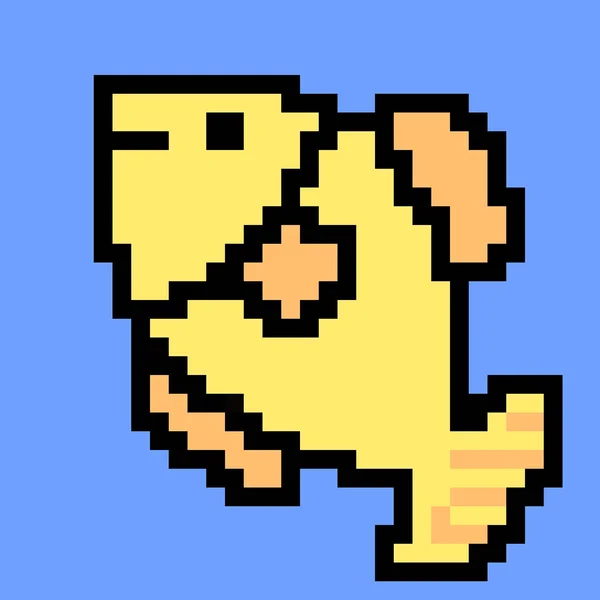 Pixel Art Fish Cartoon — Zdjęcie stockowe