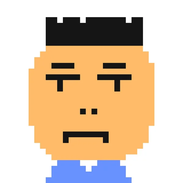 Pixel Art Cute Man Cartoon — Foto de Stock