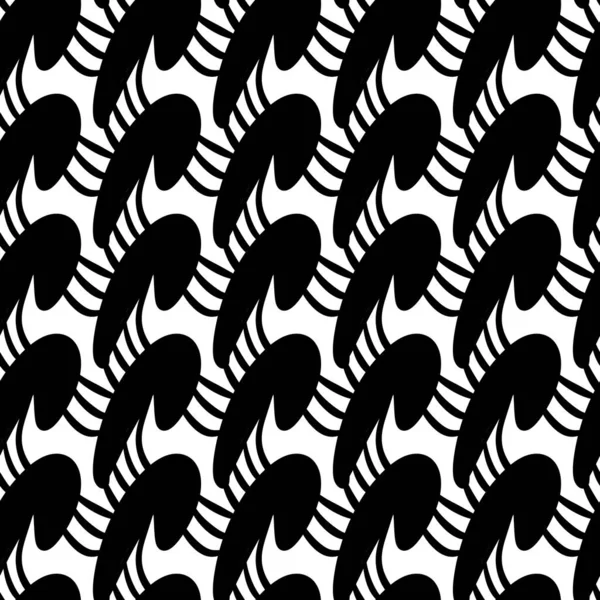 Naadloos Patroon Van Zwart Wit Lijnen Abstracte Achtergrond — Stockfoto