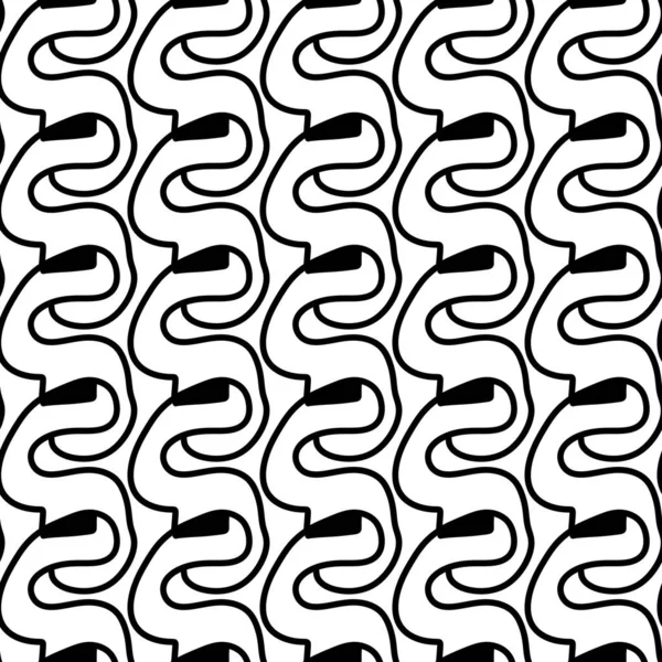 Бесшовный Абстрактный Шаблон Стильный Черный Белый Орнамент — стоковое фото