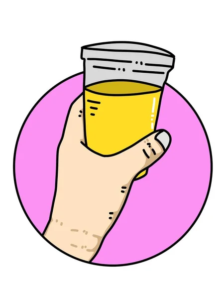 Hand Med Alkohol Dryck Illustration — Stockfoto