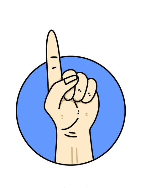 Art Color Hand Gesture Illustration — Fotografia de Stock