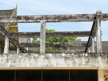 Bangkok Tayland 'da terk edilmiş bir bina