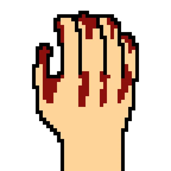 Pixel Art Hand Zombie — Foto de Stock