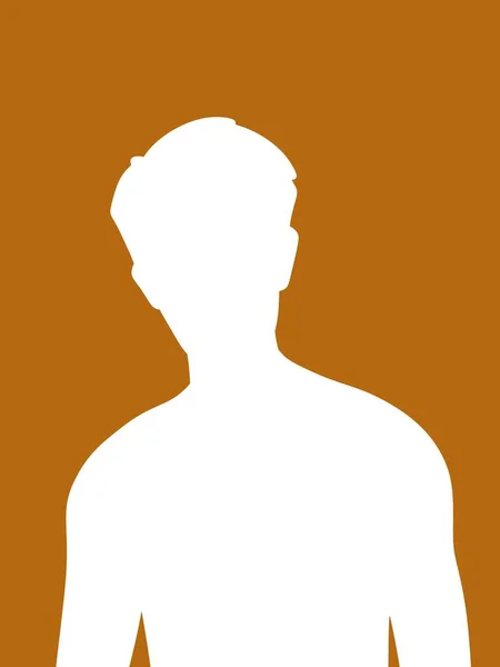 Man Silhouette Brown Background — Photo