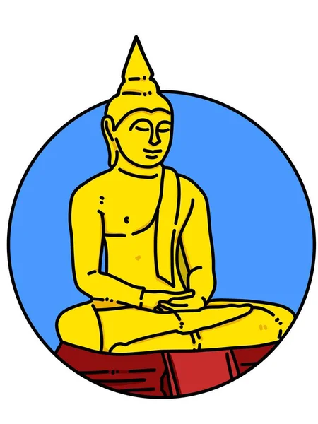 Βούδα Web Εικονίδιο Απλή Απεικόνιση — Φωτογραφία Αρχείου