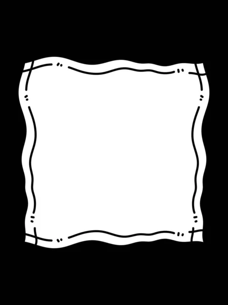 Чорно Біла Ілюстрація Рамки Прямокутного Візерунка — стокове фото