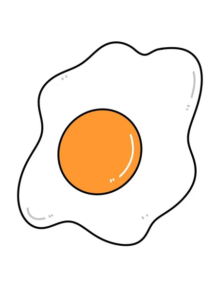 Смажене Яйце Значком Жовтка — стокове фото