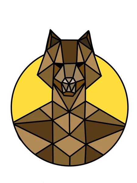 Illustration Wolf Cartoon — Stock Photo, Image