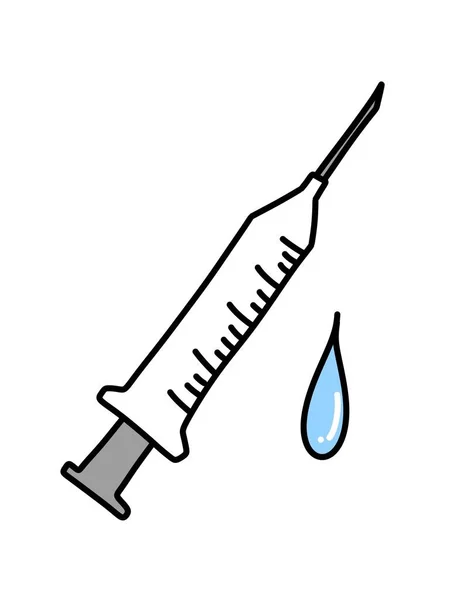 Medical Syringe Icon Outline Illustration Blood Icons Web — Foto de Stock