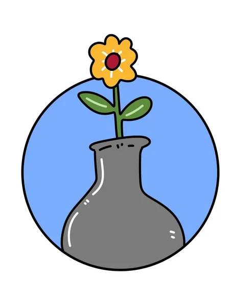 Cute Flower Plant Leafs Illustration Design — Foto de Stock