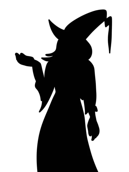 Illustration Silhouette Witch — Fotografia de Stock