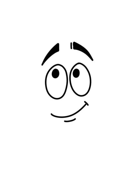 Black White Face Man Cartoon — Stock Photo, Image