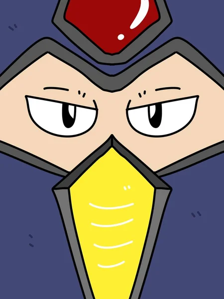 Art Color Face Warrior Cartoon Background — Stock Photo, Image