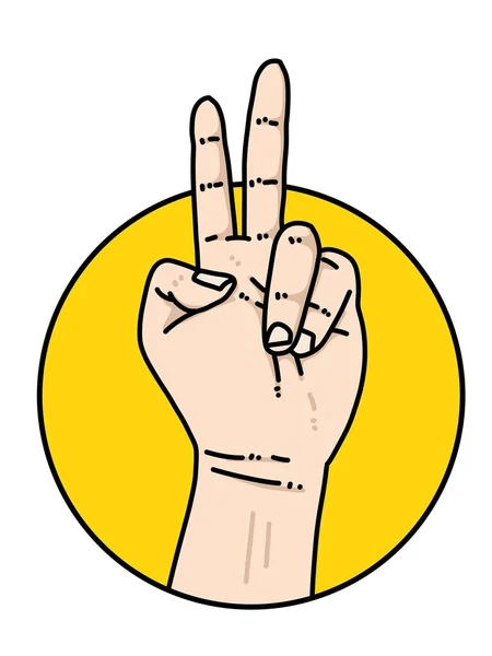 Hand Gesture Icon White Background Illustration — Foto Stock