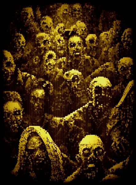 Пиксельное Искусство Зомби Фона — стоковое фото