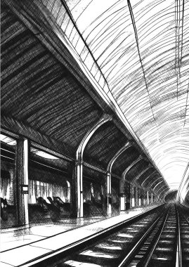 Şehirdeki tren istasyonu.