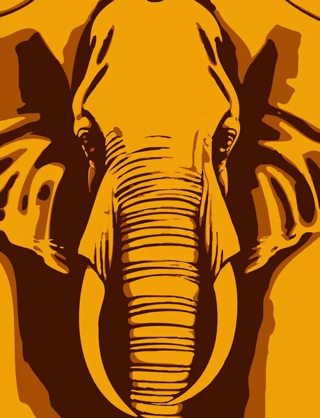 大象漫画的艺术色彩 — 图库照片