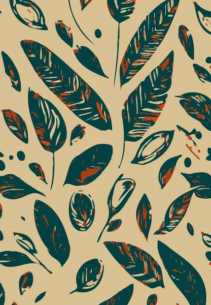 Art Color Leaf Pattern — Stockfoto