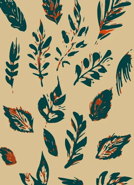 Art Color Leaf Pattern — Foto Stock