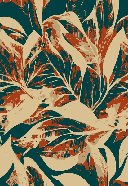 Art Color Leaf Pattern Background — Stockfoto