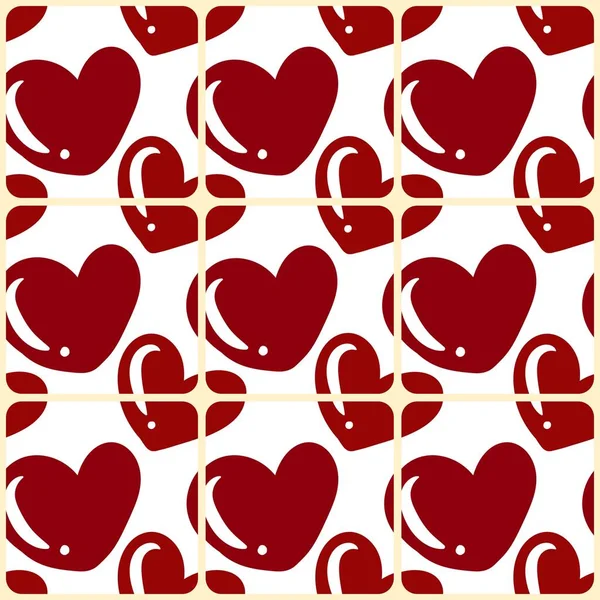 Seamless Pattern Hearts Illustration — Stockfoto