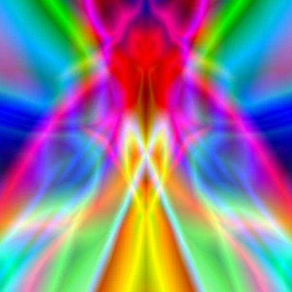 Abstract Fractal Background Neon Glow — Foto Stock