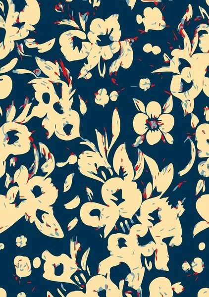 Kunst Farbe Der Blume Muster Hintergrund — Stockfoto